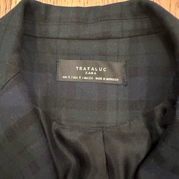 Zara Navy/Hunter Green 2-button Blazer - Picture 5 of 5